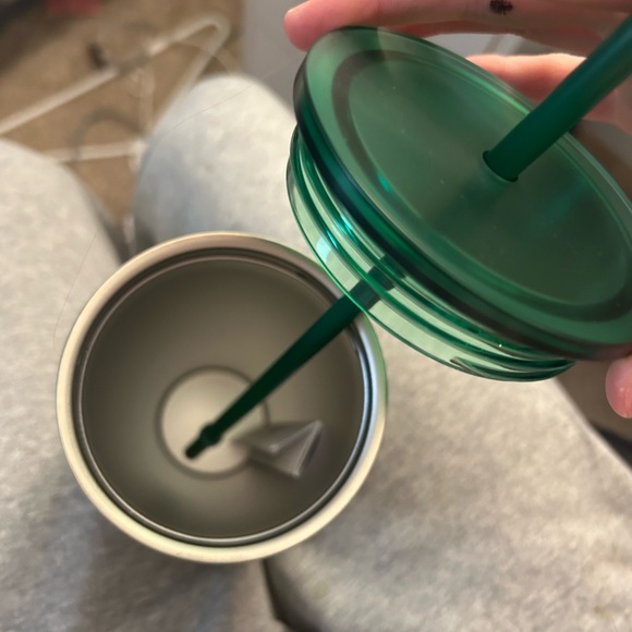 Starbucks Dark Green Tumbler with Lid - Picture 2 of 3
